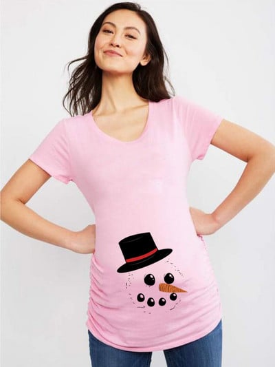 Nauji nėščios mamos animaciniai filmukai spausdinti nėščiosios marškinėliai Moters marškinėliai trumpomis rankovėmis Moteriški marškinėliai.