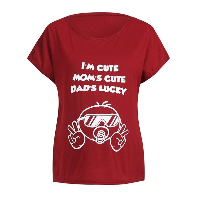 Terhes pólók Női nyári felsők Rajzfilmnyomtatás rövid ujjú póló Premama Ropa ruhák női kismama viselet blúz 2021