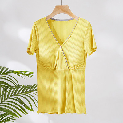 Modalna odjeća za trudnice Pidžame za trudnice kratkih rukava Gornja trudnička odjeća Spavaćice za dojilje