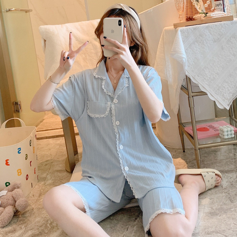 Alkalmi terhes hálóruha Női Anya Szoptató Háziruha Rövid ujjú Kismama Pizsama szett Szoptatás Hálóruha