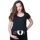 Emocijas Moms Vasaras Grūtniecības Tops Grūtniecības T krekls Sieviešu karikatūra T-krekls Baby Print Grūtnieces Drēbes Smieklīgs T-krekls Liela izmēra S-3XL