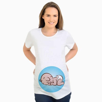 Beba koja viri Ljetne majice za trudnice Majice kratkih rukava Majice za trudnice Odjeća za trudnice Odjeća XXL