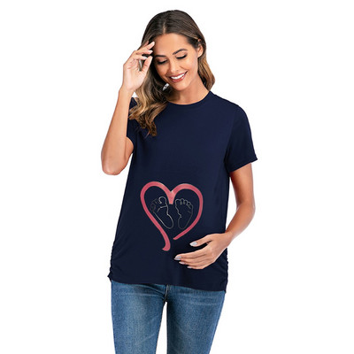 Sieviešu drēbes grūtnieču barošanas topi grūtniecība vasara Burtu T-krekls Blūze zīdīšanas apģērbam grūtniecēm tops CM