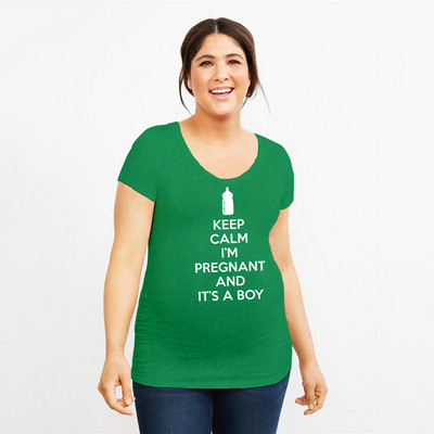 T-Shirts Crazy Dog Maternity Keep Calm Im Pregnant and Its A Boy Shirt Αστεία Ανακοίνωση Εγκυμοσύνης Καλοκαιρινό Μπλουζ Μπλουζ Μπλουζ