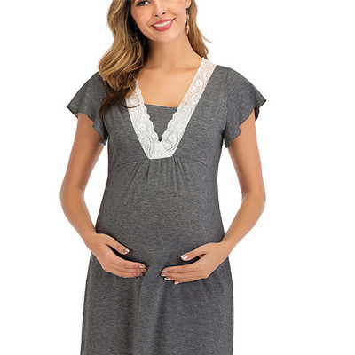 Pidžame za trudnice, dojilje, spavaćice, haljine za dojenje, nove čipkaste pidžame za dojenje, spavaćice za trudnice za dojenje