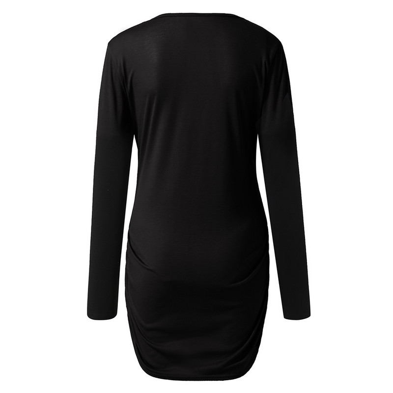 Viršutinė nėščių moterų kalėdinė spauda ilgomis rankovėmis nėščioms moterims Laisvi marškinėliai Madingi Naujieji Metai Kalėdiniai nėštumo drabužiai