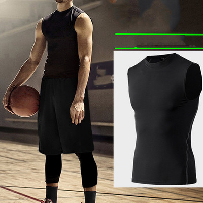 2023 Men Compression Quick Drying T-Shirt Vest Sleeveless Stretch Gym Sports Tank Tops