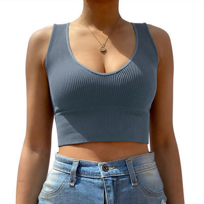 Κορυφαία Γυναικεία Αθλητικά Σουτιέν Bralette χωρίς ραφές, Σέξι εσώρουχα U Back Camisole
