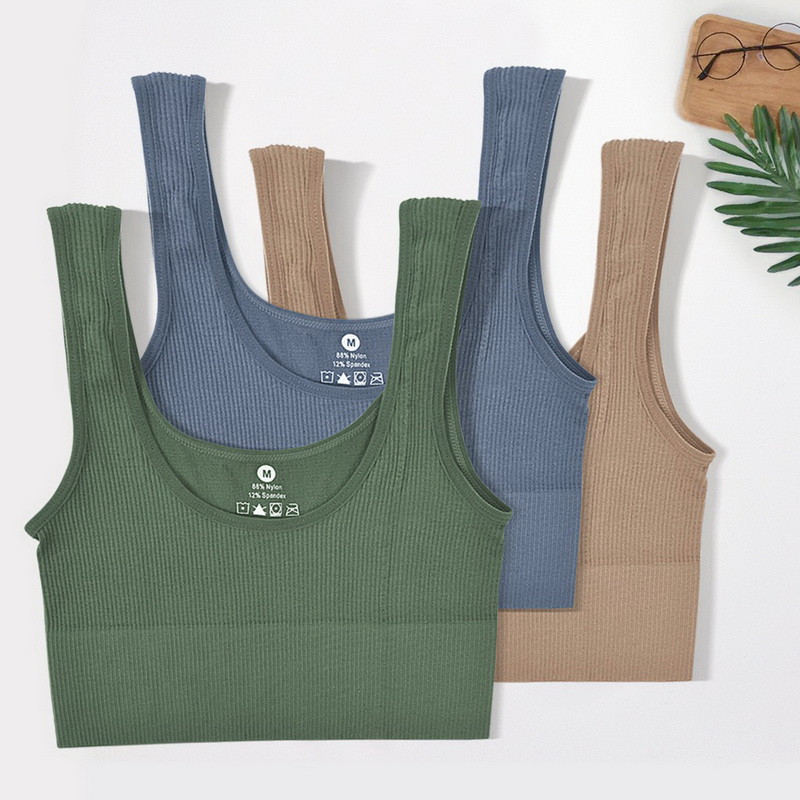 Κορυφαία Γυναικεία Αθλητικά Σουτιέν Bralette χωρίς ραφές, Σέξι εσώρουχα U Back Camisole