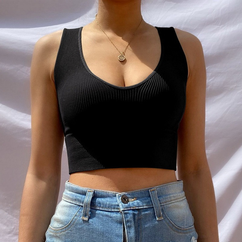 Κορυφαία Γυναικεία Αθλητικά Σουτιέν Bralette χωρίς ραφές, Σέξι εσώρουχα U Back Camisole