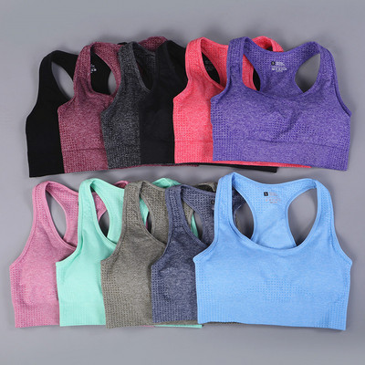 10 colors Women Seamless Fitness Sport Bra Running Workout Yoga Bra Female Sports Workout GYM Clothing Top Sportswear