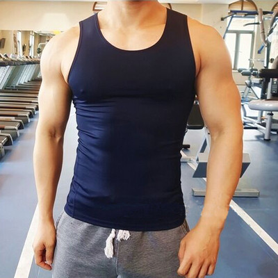 Bėgimo liemenė Vyrams Kompresiniai sportiniai marškinėliai be rankovių marškinėliai treniruotėms Vyriški bėgimo vienišiai vyriški sportiniai sportiniai marškinėliai, ploni