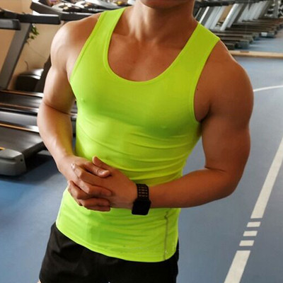 Bėgimo liemenė Vyrams Kompresiniai sportiniai marškinėliai be rankovių marškinėliai treniruotėms Vyriški bėgimo vienišiai vyriški sportiniai sportiniai marškinėliai, ploni