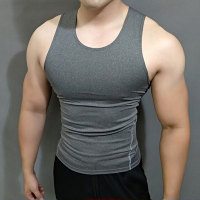 Bėgimo liemenė Vyrams Kompresiniai sportiniai marškinėliai be rankovių marškinėliai treniruotėms Vyriški bėgimo vienišiai vyriški sportiniai sportiniai marškinėliai, ploni