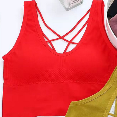 New Beauty Back Sportmelltartó Női Ütésálló Szexi Légáteresztő Athletic Fitness Futó Tornatermi Mellény Sportruházat Crop Push Up Top