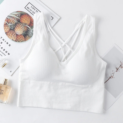 New Beauty Back Sportmelltartó Női Ütésálló Szexi Légáteresztő Athletic Fitness Futó Tornatermi Mellény Sportruházat Crop Push Up Top