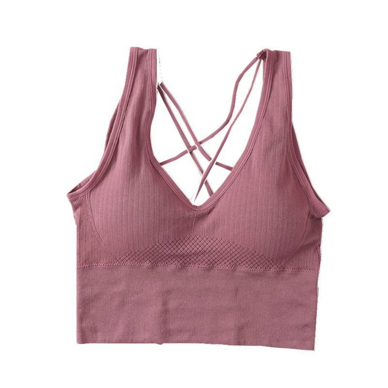 New Beauty Back Sportmelltartó Női Ütésálló Szexi Légáteresztő Athletic Fitness Futó Tornatermi Mellény Sportruházat Crop Push Up Top