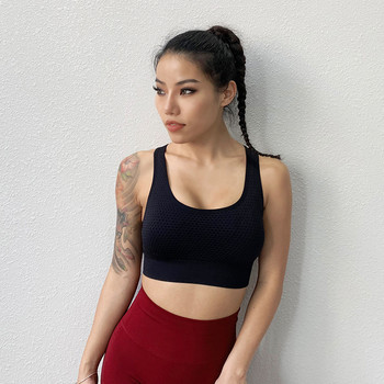 Rose Red Sport σουτιέν Γυναικείο Push Up Running Gym Crop Tops αναπνεύσιμο Beauty Back Yoga Bra