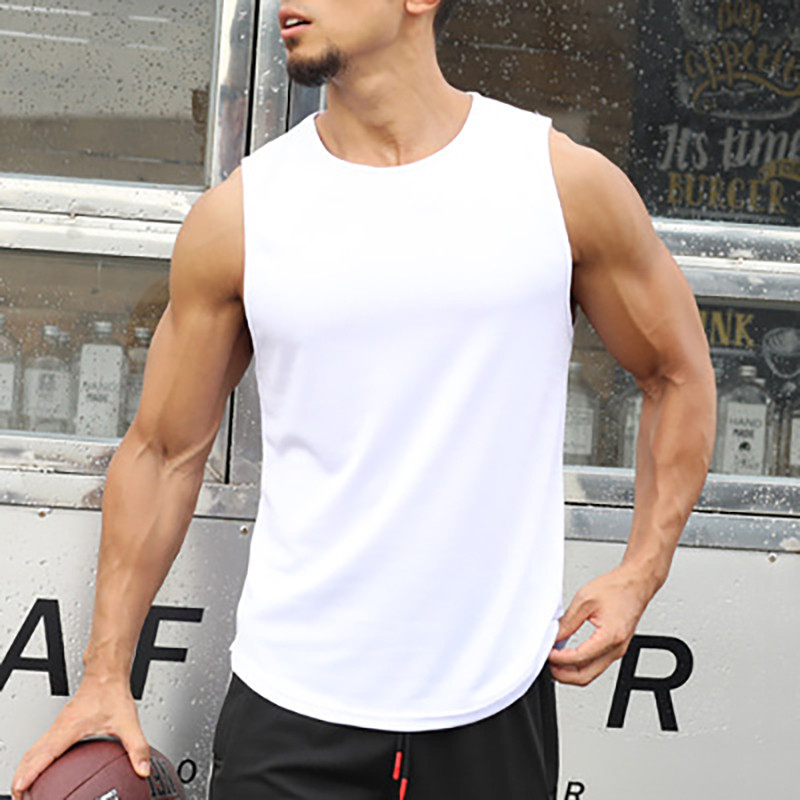 Tvirtas vyriškas bėgimo liemenėlis Sporto marškinėliai Vyriški sportiniai marškinėliai Kultūrizmo marškinėliai be rankovių treniruočių treniruokliai