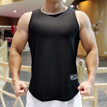 Χαλαρό ανδρικό γιλέκο για τρέξιμο 2022 Μπάσκετ εξωτερικού χώρου γυμναστικής Αμάνικο αναπνεύσιμο πουκάμισο Quick Dry Fitness Bodybuilding Tank Tops