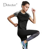 Ανιχνευτής τρέξιμο αθλητικό μπλουζάκι Dry Quick Yoga Gym Top Κοντομάνικο Fitness Tees Ασκήσεις τζόκινγκ Γυναικεία μπλουζάκια