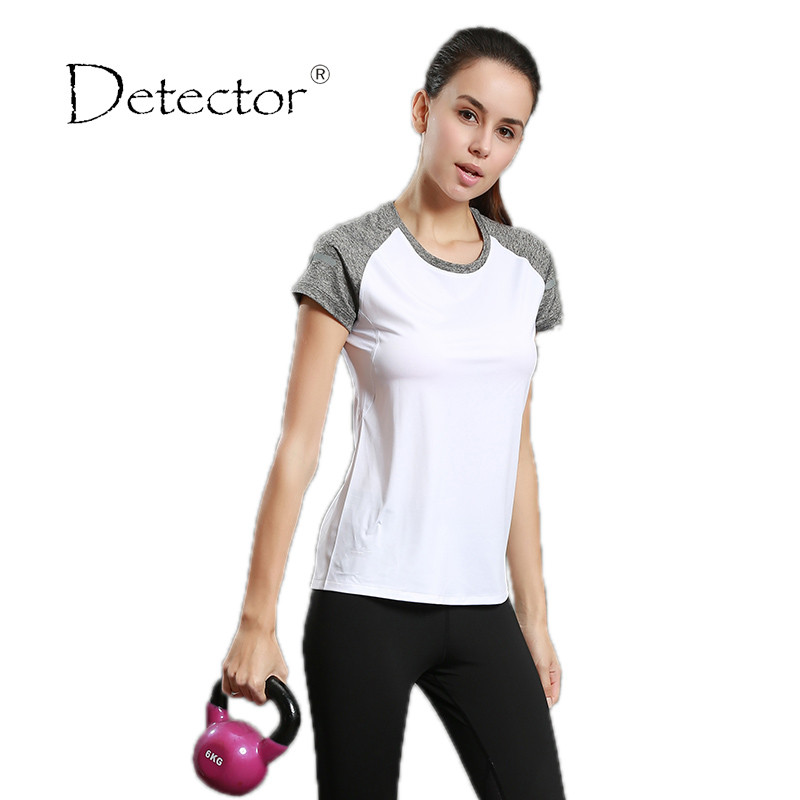 Ανιχνευτής τρέξιμο αθλητικό μπλουζάκι Dry Quick Yoga Gym Top Κοντομάνικο Fitness Tees Ασκήσεις τζόκινγκ Γυναικεία μπλουζάκια
