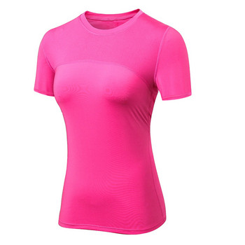 Γυναικείο μπλουζάκι για τρέξιμο Πουκάμισα συμπίεσης Σέξι πουκάμισο γιόγκα Γυναικεία ενδύματα γυμναστικής Κοντομάνικα μπλουζάκια γυμναστικής μπλουζάκια αθλητικά μπλουζάκια γυμναστικής