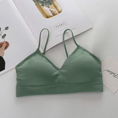 SFIT Памучни спортни сутиени Топ Дамски Push Up Плътен спортен сутиен Спортен сутиен за джогинг Момиче Бельо Фитнес Бягане Йога Спортни горнища
