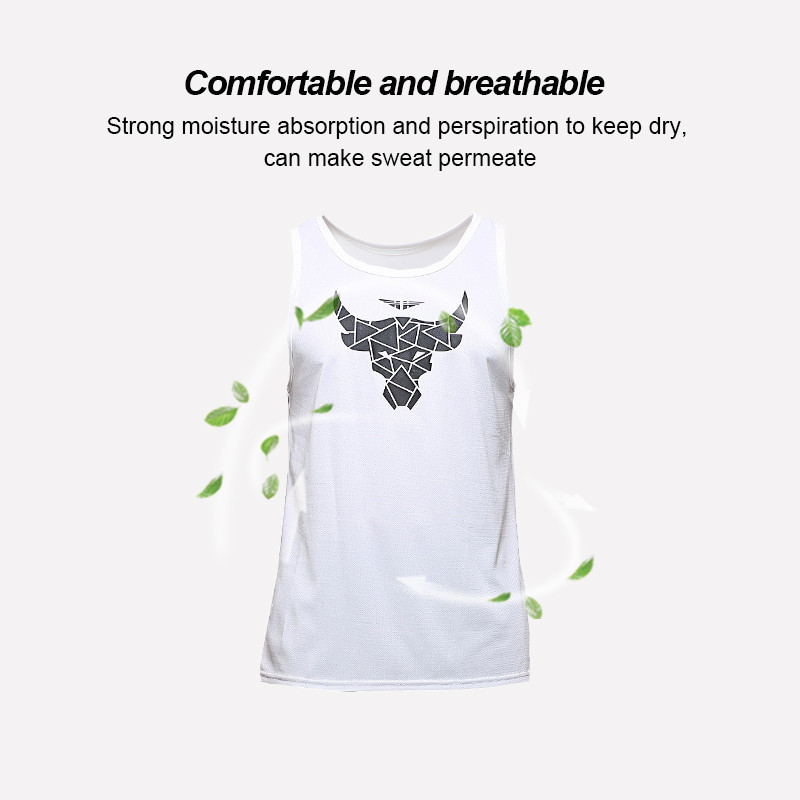 Férfi Légáteresztő futómellény Bull Nyomtatott Sport Alkalmi Edzés Ruházat Férfi Fitness Izom Mellény Testépítés Ujjatlan Tanktop