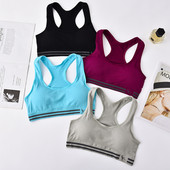 M-XL női sportmelltartó, izzadságelnyelő Push Up jóga melltartó futómellény női pamut alátét Fitness edzőterem gyakorlat varrat nélküli melltartó Crop Top