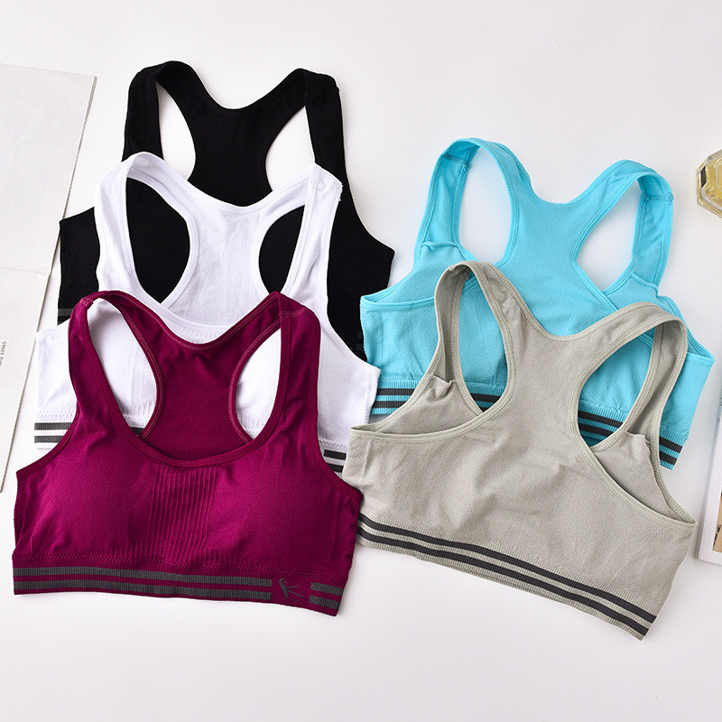 M-XL női sportmelltartó, izzadságelnyelő Push Up jóga melltartó futómellény női pamut alátét Fitness edzőterem gyakorlat varrat nélküli melltartó Crop Top