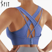 Sieviešu krosa siksniņu sporta krūšturis Sieviešu Push Up Joga Krūšturis Crop Top Skriešanas Veste Fitnesa Tops Sport Bh Elpojošs krūšturis Sporta apģērbs Sporta zāle