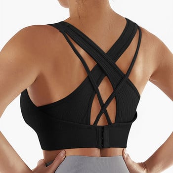 Γυναικείο Αθλητικό σουτιέν Cross Strap Top Γυναικείο Push Up Σουτιέν Yoga Crop Top Γιλέκο για τρέξιμο Fitness Top Sport Bh Breathable Bra Sportswear Gym