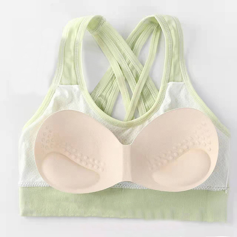 Sieviešu krosa siksniņu sporta krūšturis Sieviešu Push Up Joga Krūšturis Crop Top Skriešanas Veste Fitnesa Tops Sport Bh Elpojošs krūšturis Sporta apģērbs Sporta zāle