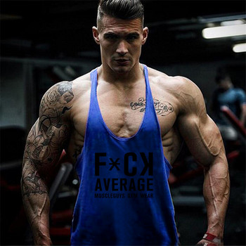 Καλοκαίρι Y Back Gym Stringer Tank Top Ανδρικά βαμβακερά ρούχα Bodybuilding Αθλητικό πουκάμισο γυμναστικής Μυϊκά μονόμορφα φανελάκια προπόνησης