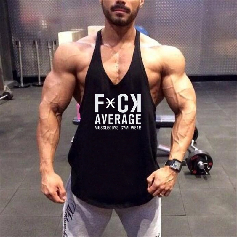 Nyári Y Back Gym Stringer felső Férfi Pamut Ruházat Testépítés Sport ing Fitnesz Mellény Izom Singlet Edző Felsők