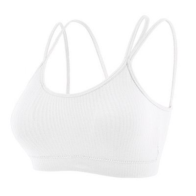 Sieviešu krosa siksniņu sporta krūšturis Sieviešu Push Up Joga Krūšturis Veste Gym Crop Top Fitness Sport Bh Elpojoši krūšturi Run Tight Tank Top