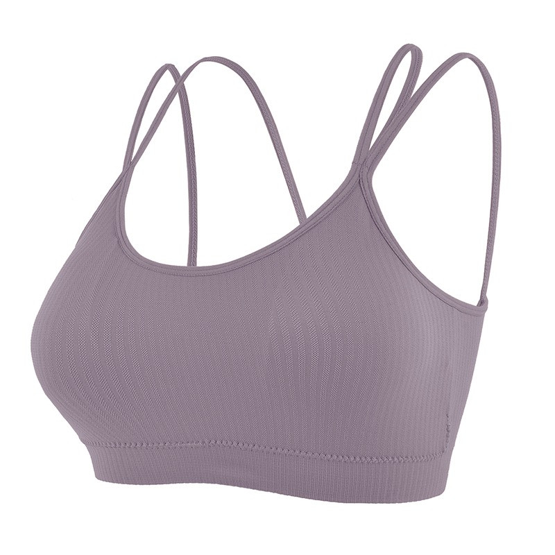 Sieviešu krosa siksniņu sporta krūšturis Sieviešu Push Up Joga Krūšturis Veste Gym Crop Top Fitness Sport Bh Elpojoši krūšturi Run Tight Tank Top