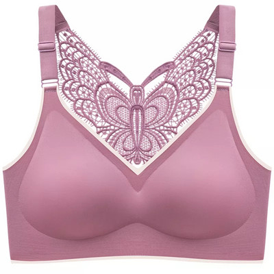 Plus Tamanho spordirinnahoidja M-5XL Sem Cotura Sutiã Feminino Beleza Voltar Borboleta Empurrar Para Cima Sutiã Sem Fio sporditopp