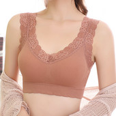 Αθλητικό σουτιέν Εσώρουχα Γυναικεία Brassiere Sport Femme Unwired Bra Top For Fitness Αθλητικά Μπλουζάκια Γυναικεία Γυμναστική Yoga Top Pure Color Lace