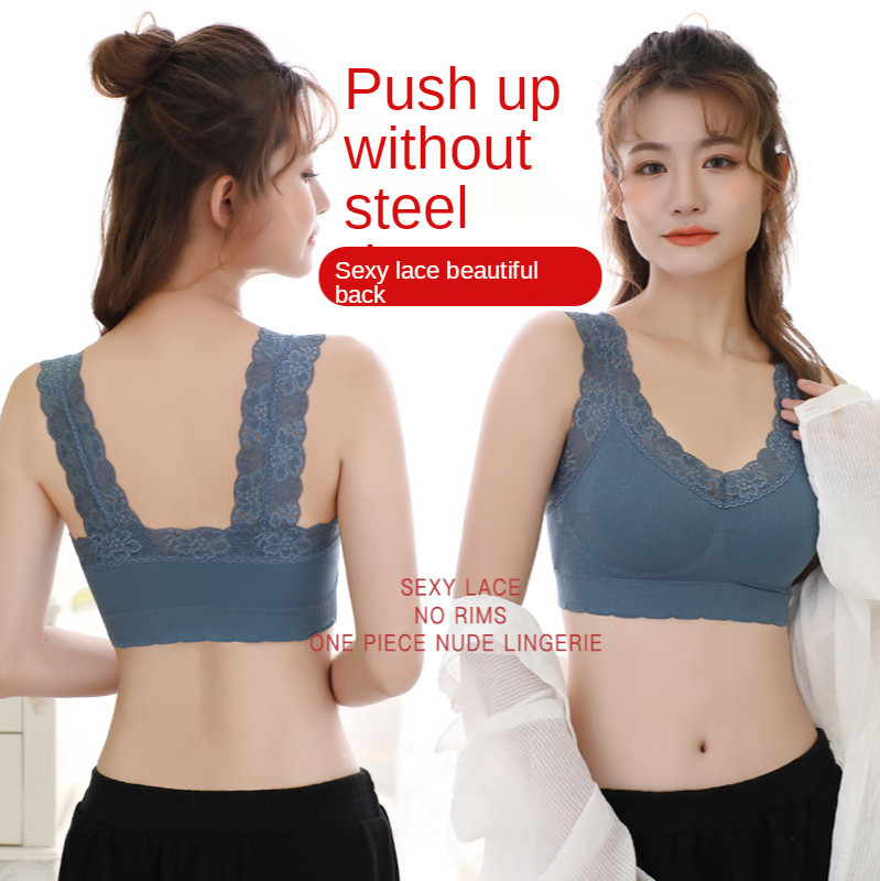 Αθλητικό σουτιέν Εσώρουχα Γυναικεία Brassiere Sport Femme Unwired Bra Top For Fitness Αθλητικά Μπλουζάκια Γυναικεία Γυμναστική Yoga Top Pure Color Lace