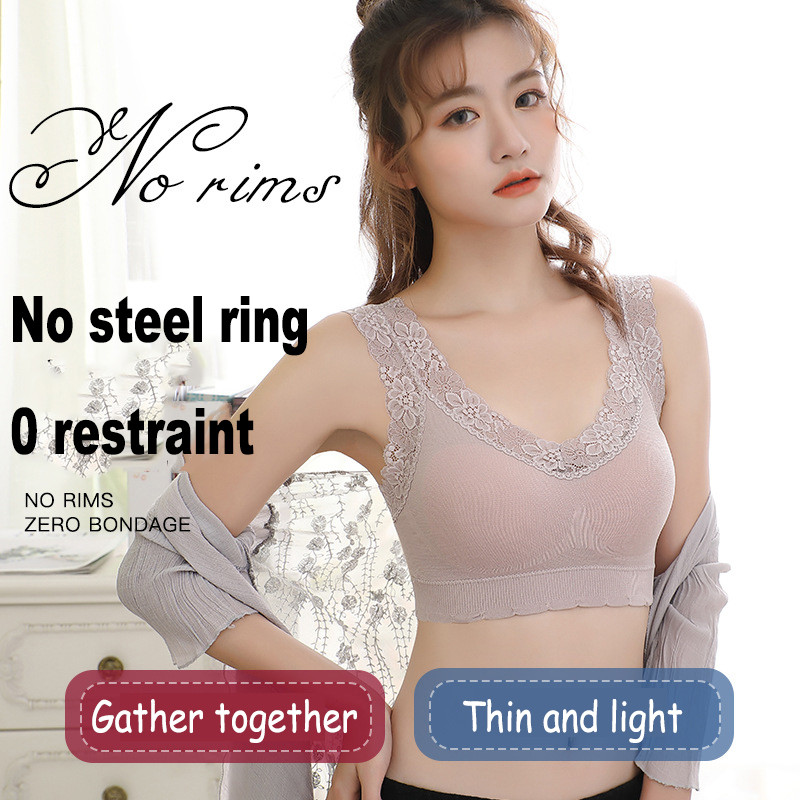Αθλητικό σουτιέν Εσώρουχα Γυναικεία Brassiere Sport Femme Unwired Bra Top For Fitness Αθλητικά Μπλουζάκια Γυναικεία Γυμναστική Yoga Top Pure Color Lace