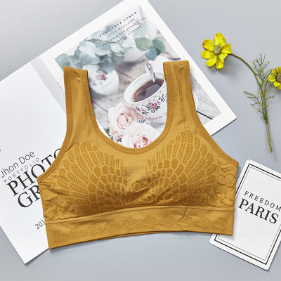 Sportisks krūšturis sievietei liela izmēra bezšuvju augšdaļas sieviešu fitnesa krūšturi, sporta zāle, skriešanas joga, modes apakšveļa bez vadiem.