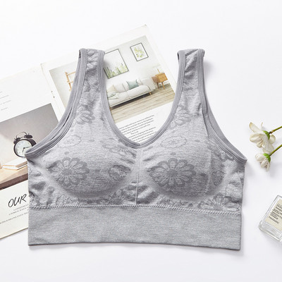 Sportisks krūšturis sievietei liela izmēra bezšuvju augšdaļas sieviešu fitnesa krūšturi, sporta zāle, skriešanas joga, modes apakšveļa bez vadiem.