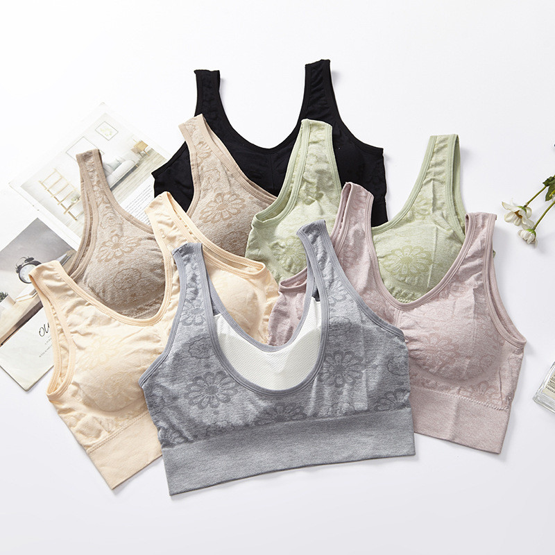 Sportisks krūšturis sievietei liela izmēra bezšuvju augšdaļas sieviešu fitnesa krūšturi, sporta zāle, skriešanas joga, modes apakšveļa bez vadiem.