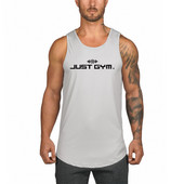 Meeste spordijõusaali tanktop suvine hingav võrk, varrukateta ümara kaelusega ühevärvilised topid Jooksu-treeningtopid meeste rõivad