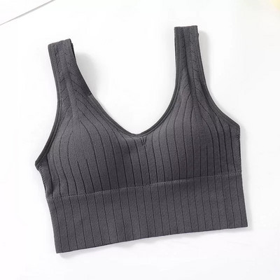 Női cső felső női varrat nélküli sport felső szexi melltartó női cső felsők Home Base tank ujjatlan Camis fehérnemű fehérnemű melltartó