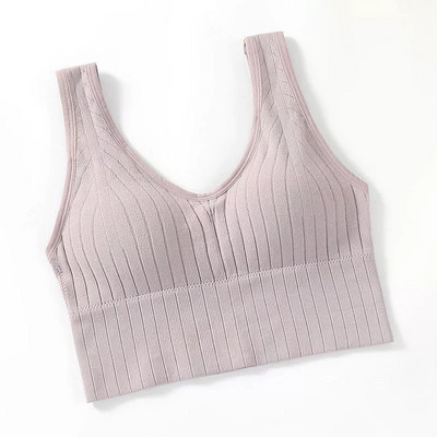 Női cső felső női varrat nélküli sport felső szexi melltartó női cső felsők Home Base tank ujjatlan Camis fehérnemű fehérnemű melltartó