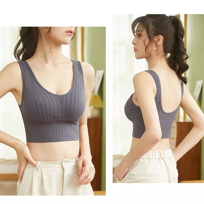 Női cső felső női varrat nélküli sport felső szexi melltartó női cső felsők Home Base tank ujjatlan Camis fehérnemű fehérnemű melltartó