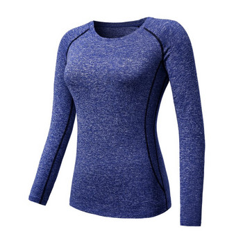 Γυναικείο μακρυμάνικο αθλητικό μπλουζάκι συμπίεσης 2017 Quick-Dry Gym Yoga Running Tops Tee 9282